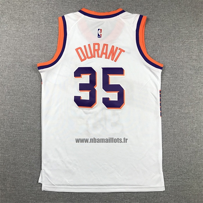 Maillot Enfant Phoenix Suns Kevin Durant NO 35 Association 2023-24 Blanc